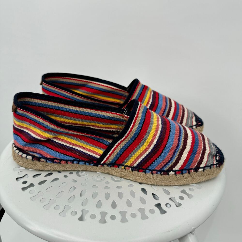 Toni Pons shoes espadrille ballet flats slip on rainbow stripe EU39 US 8 NEW